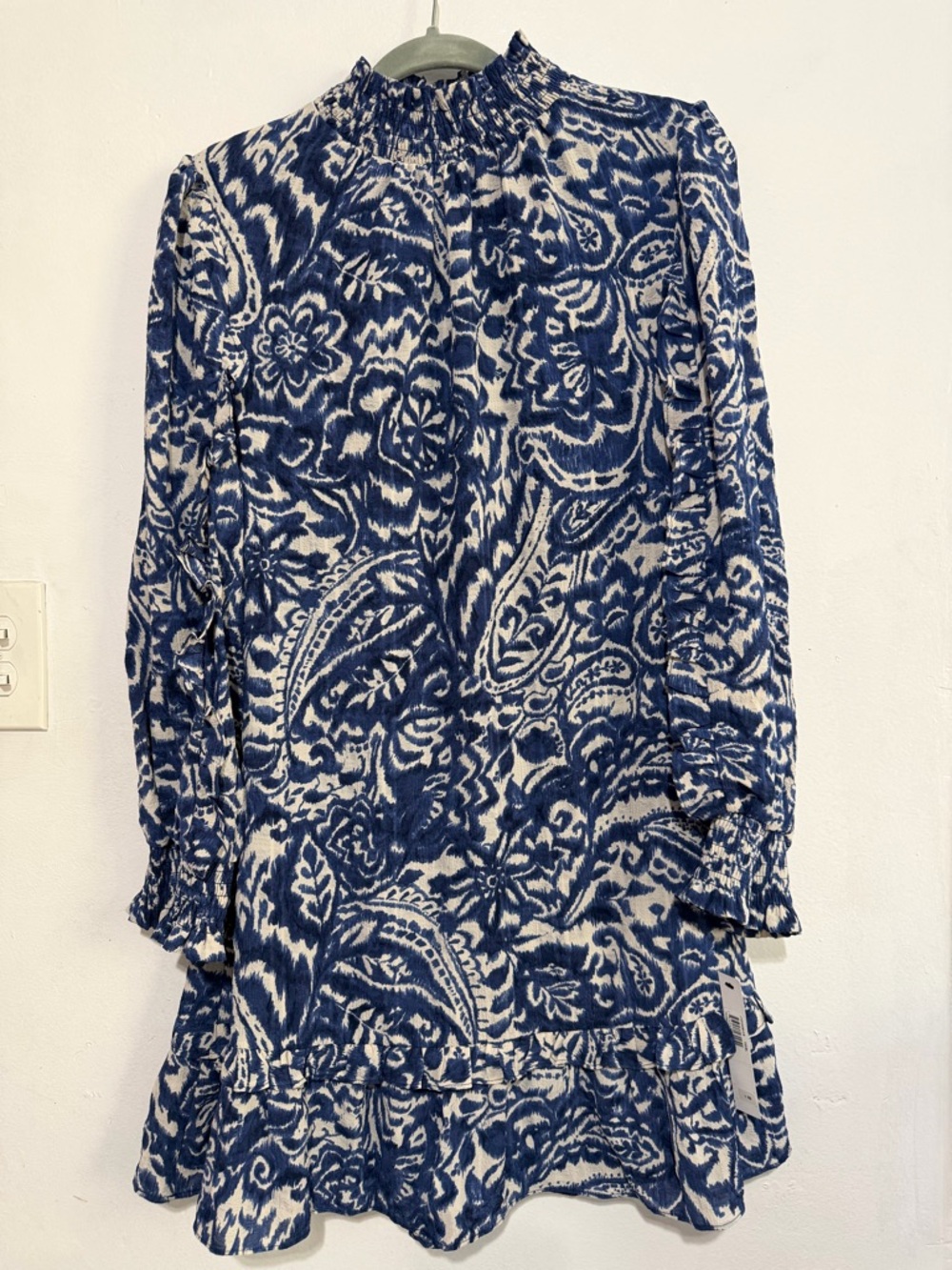 Clover And Sloane Womens Long Sleeve Abstract Shift Dress Size 10 NWT